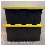 (2) Large HDX Totes with Lids, 30'x20'x14'