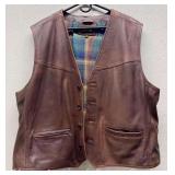 Orvis Leather Vest, Cotton Lining, Size: XXL