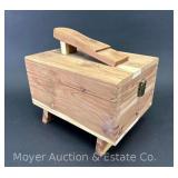 Cedar Shoe Shine Box, with Brushes, Polish, Accessories, Etc.