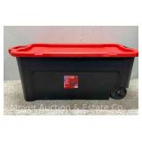 Large Craftsman 50 Gallon Rolling Tote with Lid