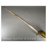 Ames 1862 US Naval Boarding Cutlass, No Scabbard, 32.5' Long