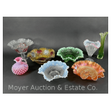 Group of Glassware Bowls, Footed Dishes, and Vase