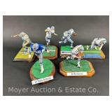 (6) Dallas Cowboys Football Figures, Wood Basses, Figures Approx. 5'-7'h