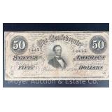 Confederate States of America 50 Dollar Note