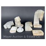 (2) Pairs of Onyx Bookends for Repair