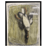 Chris Ritter (1906-1976) Painting 'Merganser', Watercolor on Paper, Signed & Titled, Unframed 30'x22.5'