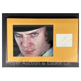 Malcolm McDowell Photograph and 'Real Horrorshow' Autograph, Framed, 11'x18'