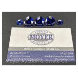 (5) Tanzanite Faceted Gemstones, Over 44 Carats