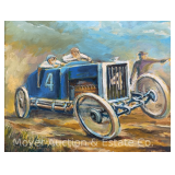 John Schweikhard Painting '50 MPH', on Canvas, Signed & Dated, Framed 24'x28' Overall