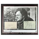 Harry Chapin Photograph, Business Card and Autograph, Framed, 8'x10'
