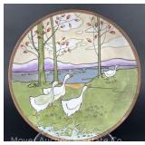 Nippon Arts and Crafts Style China Plate, 11' Round