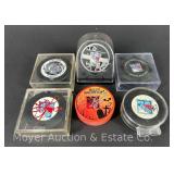 (6) New York Rangers Autographed Hockey Pucks