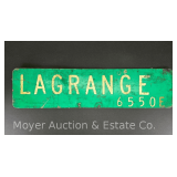 Vintage 'LaGrange' Aluminum Street Sign, Double Sided, 6'x24'