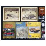 Group of Die-cast Cars, Vintage Car Manuals, Etc.