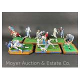 (6) Dallas Cowboys Versus Other Teams Football Figure Dioramas, Wood Basses, Figures Approx. 5'-7'h