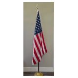 Flag Pole, 94'h, with Embroidered American Flag, 3' x 5'
