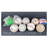 (9) Misc. Baseballs, Collectible, Possible Game Used, Etc.