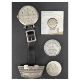 Yukon River Bridge Watch Fob with (3) Alaskan Tokens, See Pictures for Details