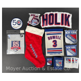 Group of New York Rangers Patches and Collectibles