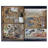 Group of Costume Jewelry, Necklaces, Rings, Broaches, Etc.