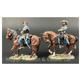 The Collectors Showcase 'John Pelham' and 'JEB Stuart' Toy Soldiers on Horseback, Metal, 3.25'-3.5'h