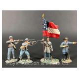 (4) Civil War Toy Soldiers by Britain, Metal, 2.5'-4.5'h