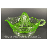 Green Depression Glass Reamer