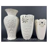 (3) Lenox Vases, 7'-10'h
