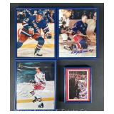 (4) New York Rangers Autographed Photographs, Framed