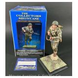 The Collectors Showcase Ranger at Pont du Hoc Statue, Metal & Resin, 1/6th Scale, with Original Box, 11.5” Tall