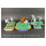 (6) Dallas Cowboys Football Figures, Wood Basses, Figures Approx. 5'-7'h