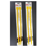 (2) Two Packs of One-Tie Reusable Zip Ties, 20' Long