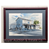 Millard Wells Watercolor of Key West, Artist Signed and Dated '77, Framed 20'x26'
