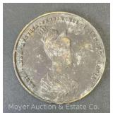 Maria Anna Augusta Ferdinandi Bronze Coronation Medal, 3” Wide