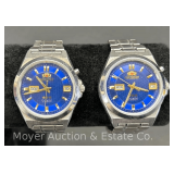 (2) Orient Mens Wristwatches, Crystal 21 Jewel Movement