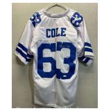 Larry Cole No. 63 Autographed Dallas Cowboys Jersey, with JSA Authentication Card