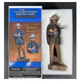 The Collectors Showcase Outlaw Josey Wales Statue, Metal and Resin, 1/6th Scale, with Original Box, 12” Tall