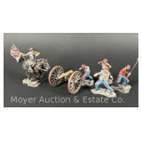 (6) Piece 'Civil War 1862' The Collectors Show Case Toy Soldier Set, Metal, 2'-4'h