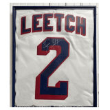 Brian Leetch Autographed New York Rangers Jersey, Framed, 21.5'x18'