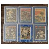 (6) Framed Vintage Dallas Cowboys Magazines, 18'x14'