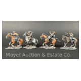 (4) The Collectors Showcase 'Mosby's Rangers' Toy Soldiers on Horses, Metal, 3'h