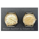 (2) Bulova Men's Wristwatches, Both Gold Filled Cases, No Bands