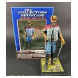 The Collectors Showcase J.E.B. Stuart Statue, Metal and Resin, 1/6th Scale, with Original Box, 11.5” Tall