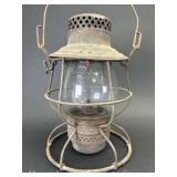 Adlake No. 100 IHB Railroad Lantern, with Clear Unmarked Globe, 10'h