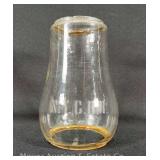 N.Y.C.R.R Etched Clear Glass Railroad Globe, 6.5'h