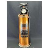 Phister No.1B Erie Railroad Copper Fire Extinguisher, 23'h