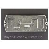 Cast Iron Railroad Brake Cylinder Diagram Plaque, 7'x18'