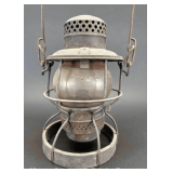 Adlake NKP Railroad Lantern, with Unmarked Clear Globe, 10'h