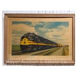 Northern Pacific Railway Print on Board, Framed 22'x32'