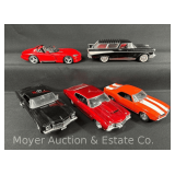 (5) Die-Cast Cars and Trucks, 9'-11' Long